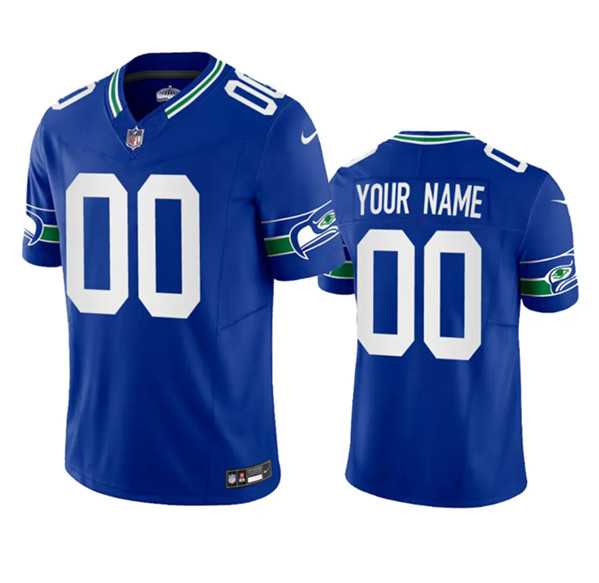 Men%27s Seattle Seahawks Active Player Custom Royal 2023 F.U.S.E. Vapor Limited Throwback Stitched Jersey->nba womens jerseys->NBA Jersey